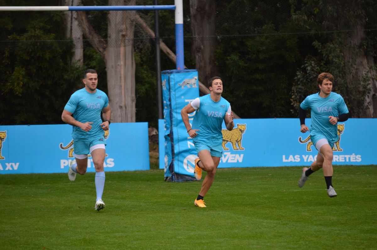 Boffelli, Delguuy y Bertranou en el primer entrenamiento en Casa Pumas