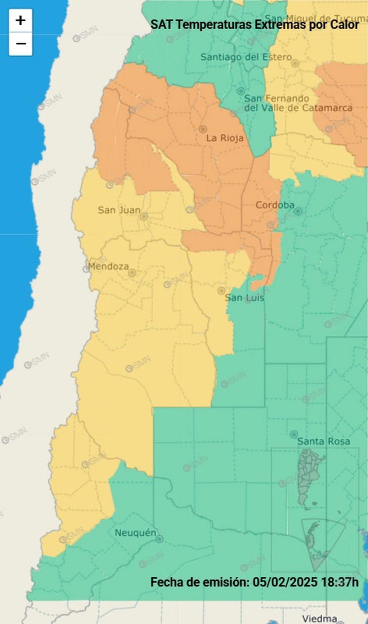 El norte de San Luis se encuentra en alerta naranja. El norte de San Luis se encuentra en alerta naranja.