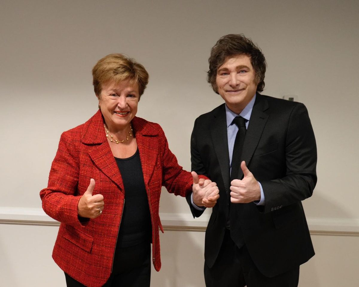 Kristalina Georgieva y Javier Milei. Kristalina Georgieva y Javier Milei.