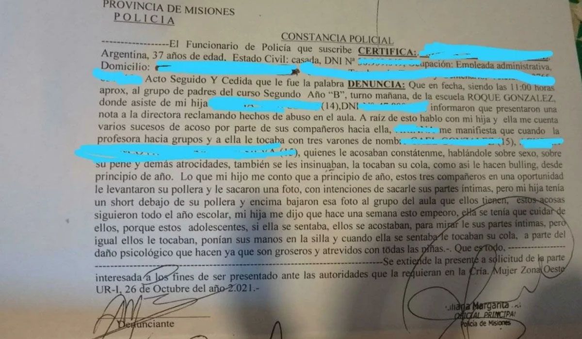 Aberrantes chats sobre cómo violar a sus compañeras del colegio: horror en Misiones