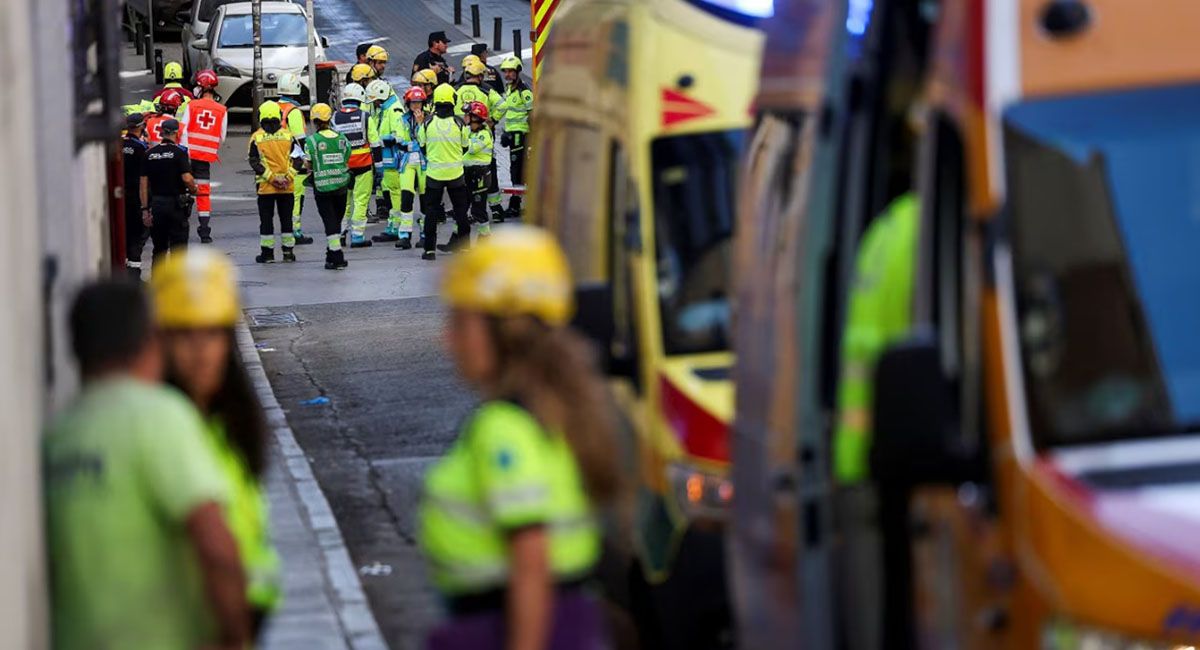 Tragedia en Madrid: el derrumbe de un edificio en construcción dejó dos muertos y varios desaparecidos.