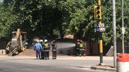 La rotura de un caño de gas obligó a cortar el tránsito y a evacuar vecinos