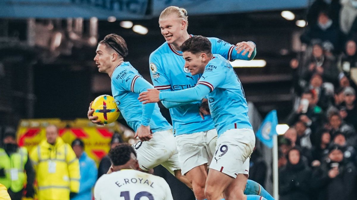 Julián Álvarez y Erling Haaland fueron claves en la remontada del Manchester City