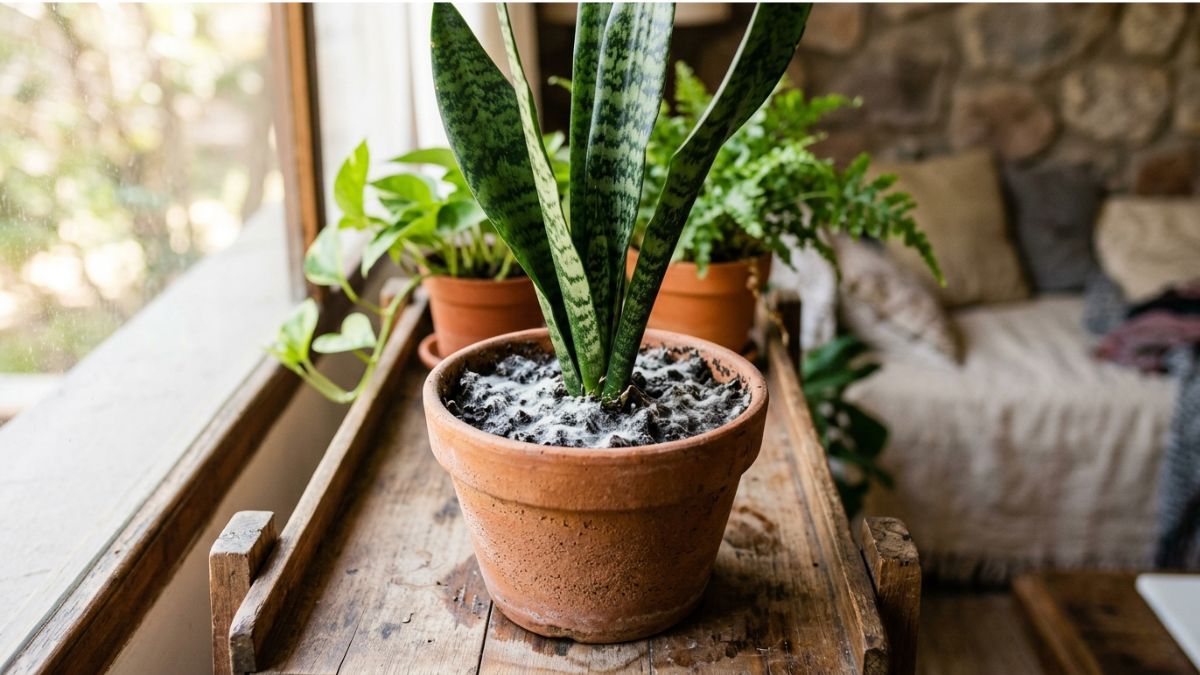 Pocos lo saben: por qué aparece moho blanco en la maceta de la sansevieria y cómo solucionarlo