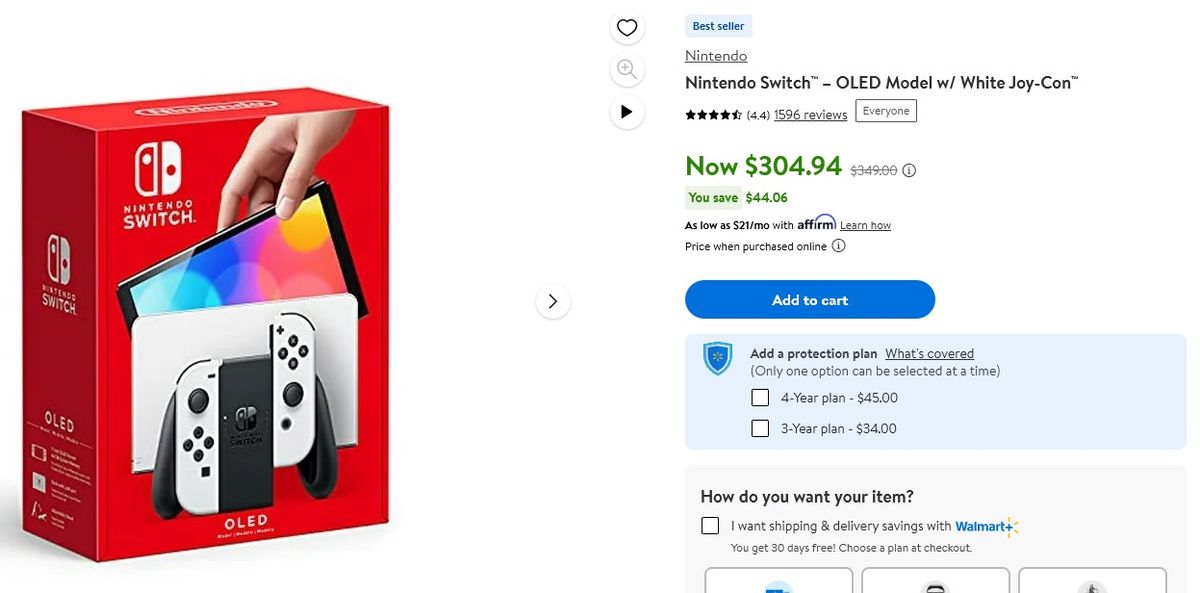 La consola de Nintendo que Walmart puso en oferta. La consola de Nintendo que Walmart puso en oferta.