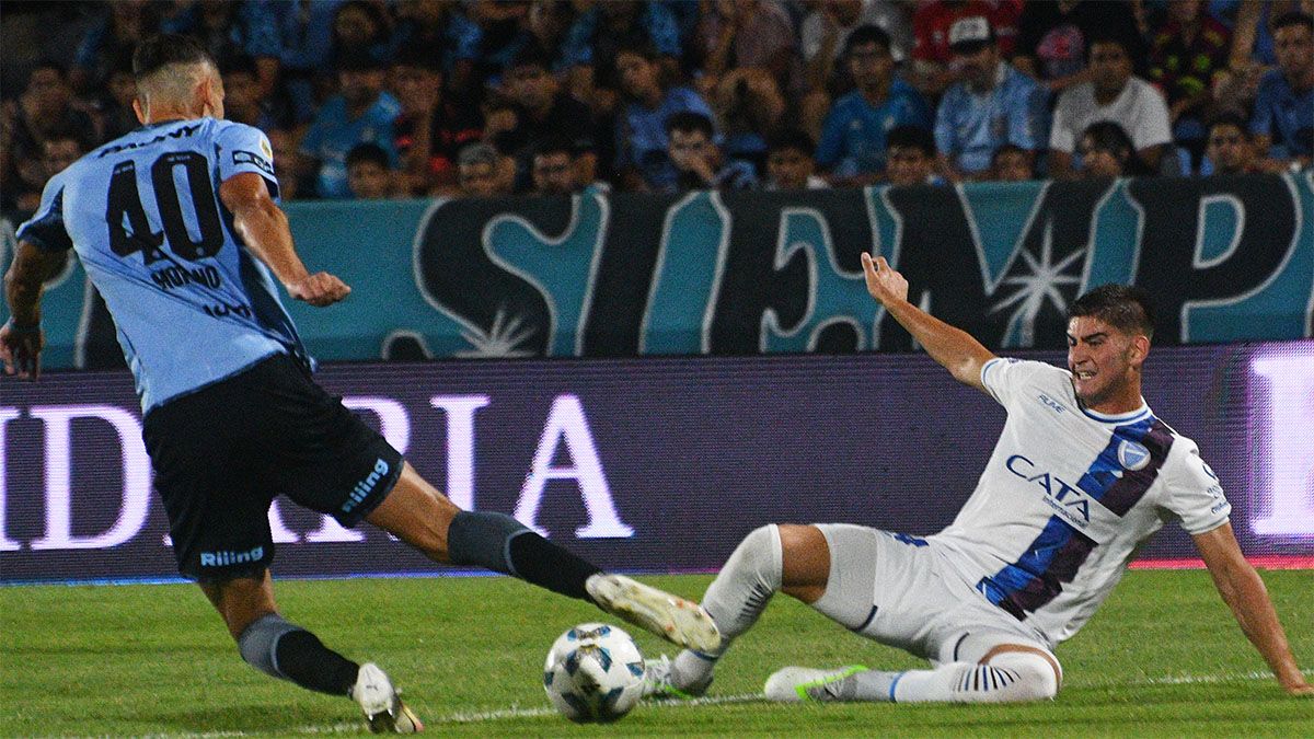 Tomás Badaloni, de Godoy Cruz, viene de marcarle un gol a Belgrano.