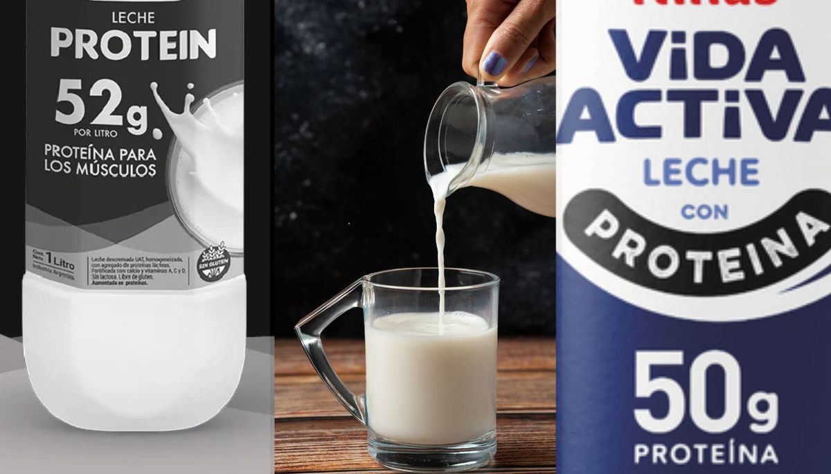 ¿Sirve la leche con agregado de proteínas? Imagen: composición Diario UNO. ¿Sirve la leche con agregado de proteínas? Imagen: composición Diario UNO.
