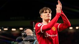 Alejandro Garnacho debutó en el Manchester United.