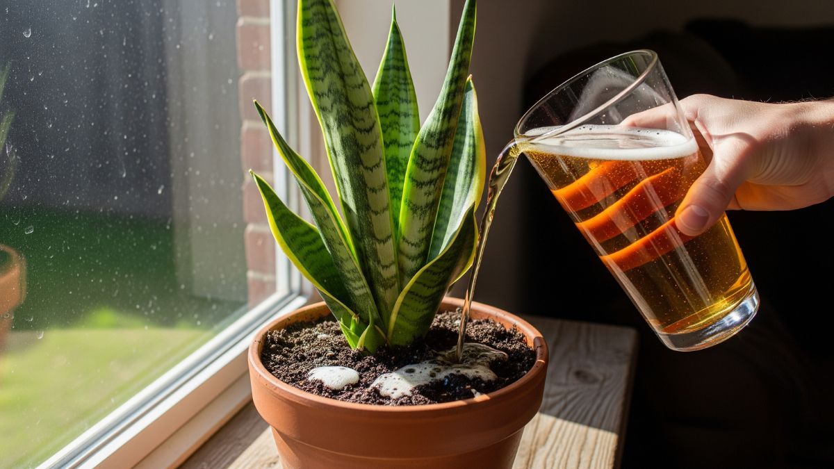 Descubre qué sucede al colocar cerveza en tu sansevieria.