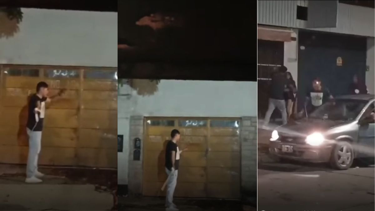 El auto en el que circulaban los autores del crimen en Dorrego.