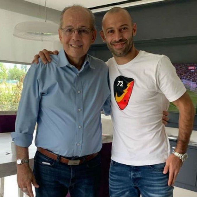 Alejandro Sabella y Mascherano se reencontraron en Estudiantes.