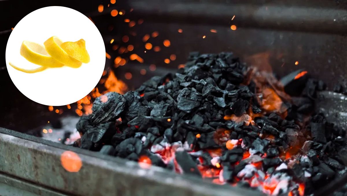 La cáscara de limón puede ser utilizada en las brasas de tu asado. 