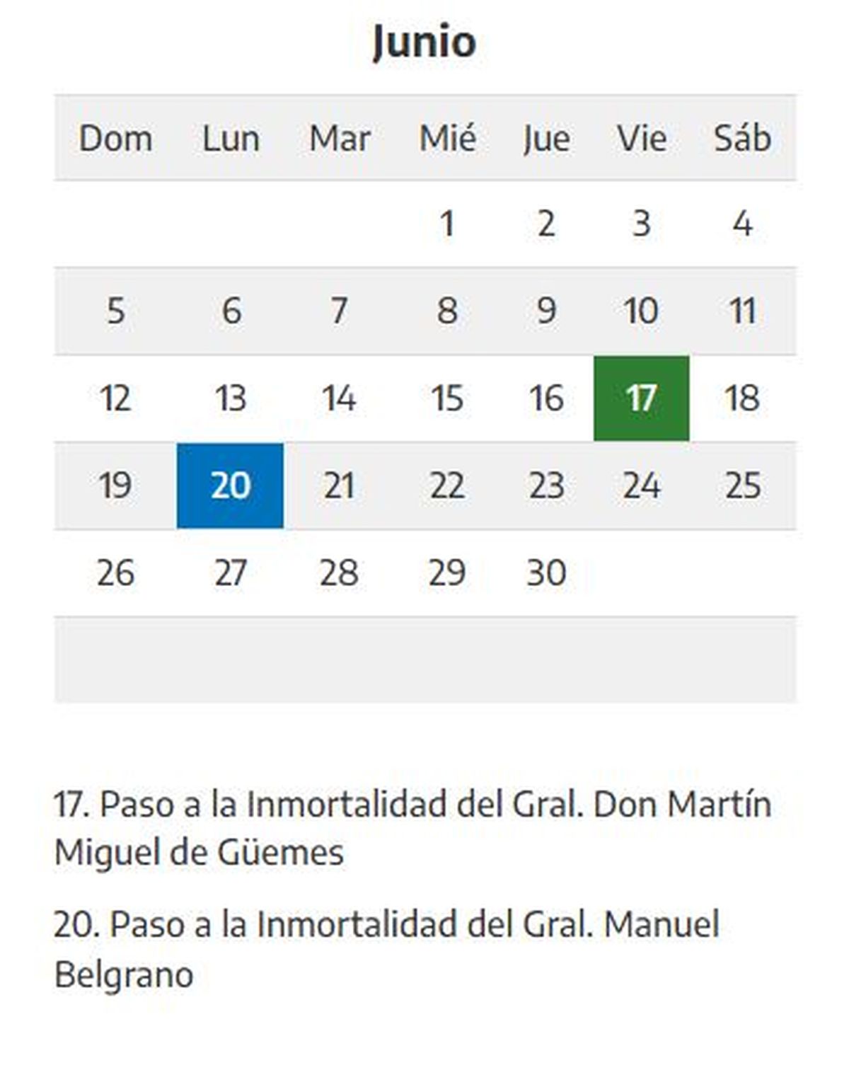 En junio habrá un fin de semana largo de cuatro días.