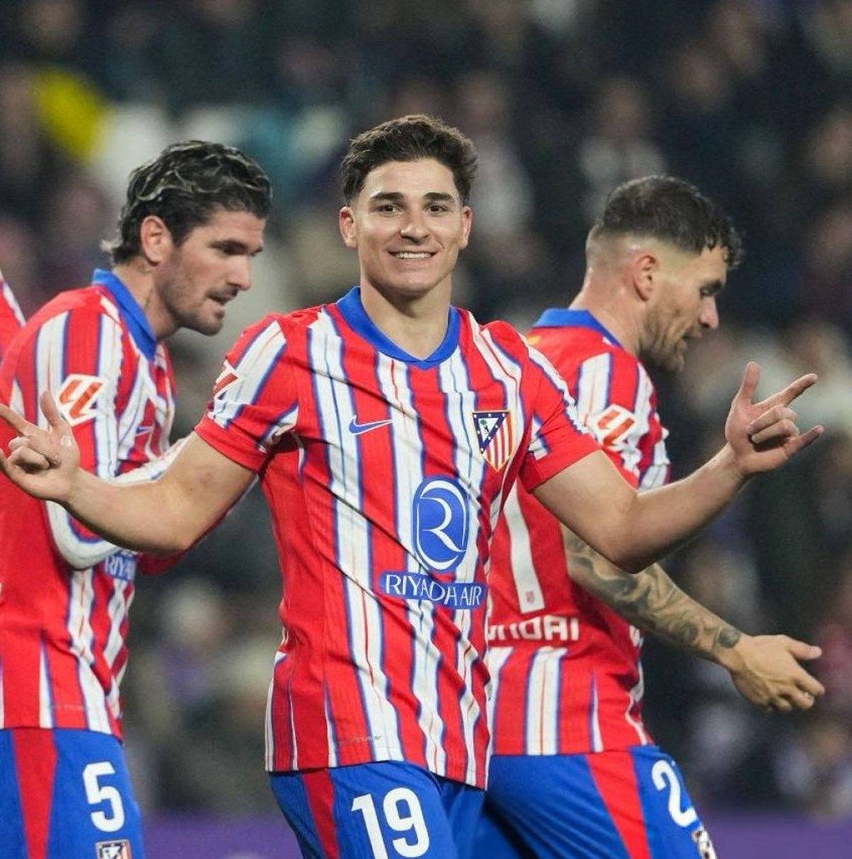 Julián Álvarez puso el 2 a 0 para el Atlético de Madrid ante Valladolid.