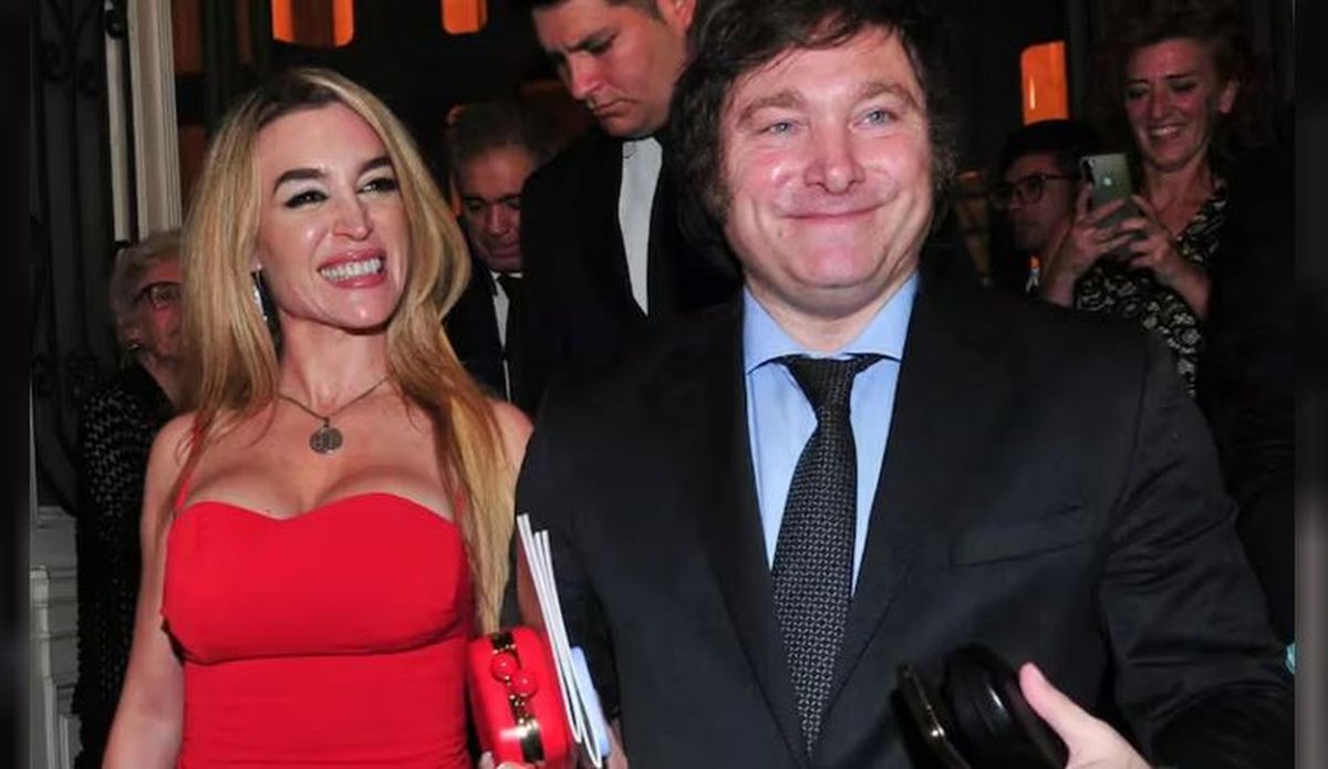Fátima Flores y Javier Milei.