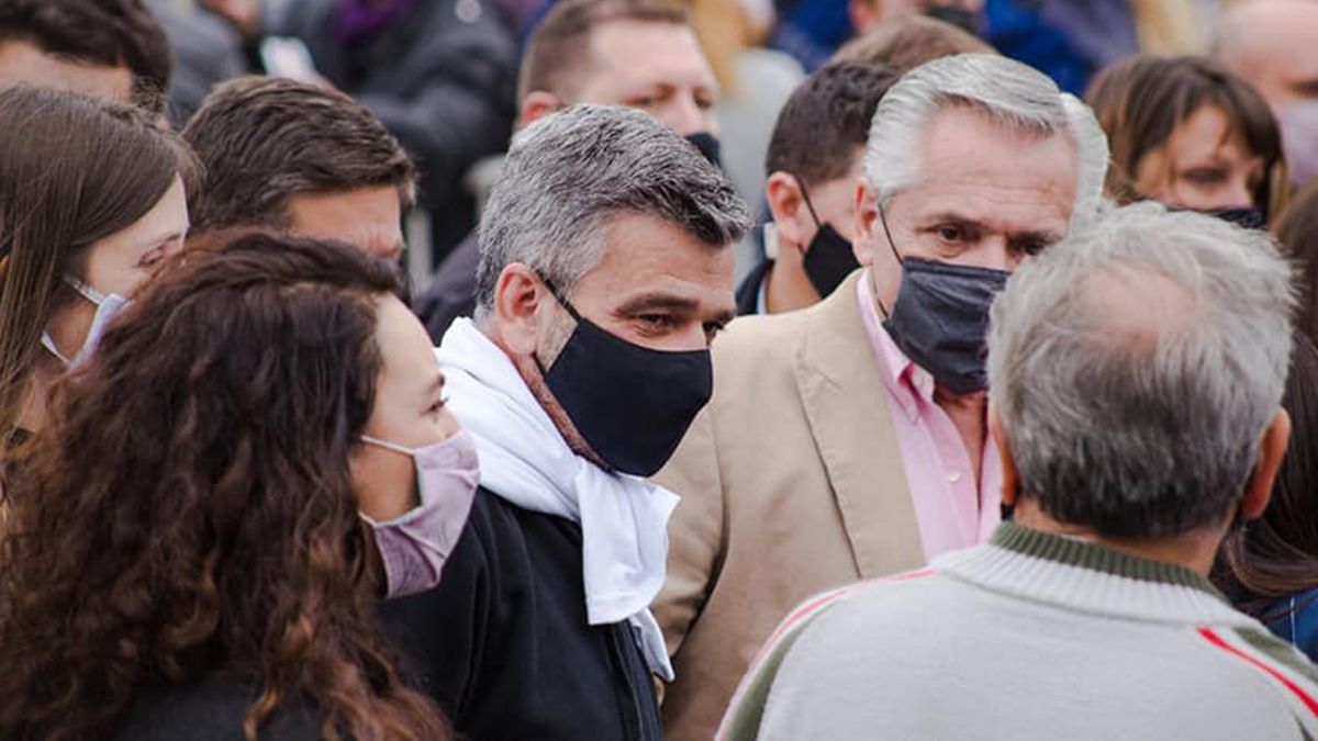 Juan Zabaleta junto al presidente Alberto Fern&aacute;ndez.