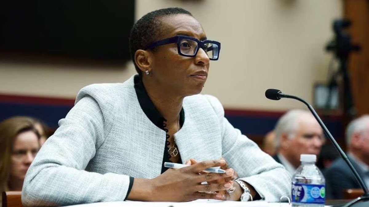 Claudine Gay durante su exposición ante la Cámara de Representantes de EE.UU. que generó muchas críticas Claudine Gay durante su exposición ante la Cámara de Representantes de EE.UU. que generó muchas críticas