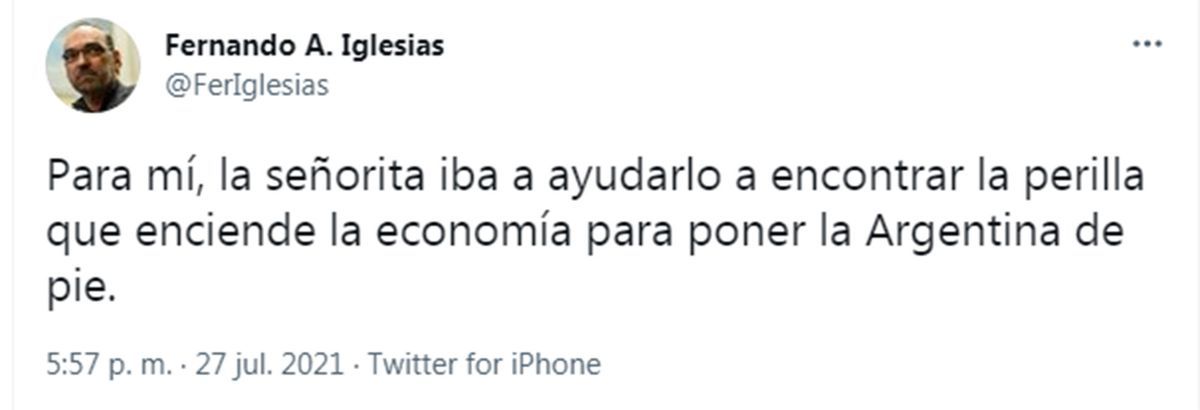 El comentario cuestionado.