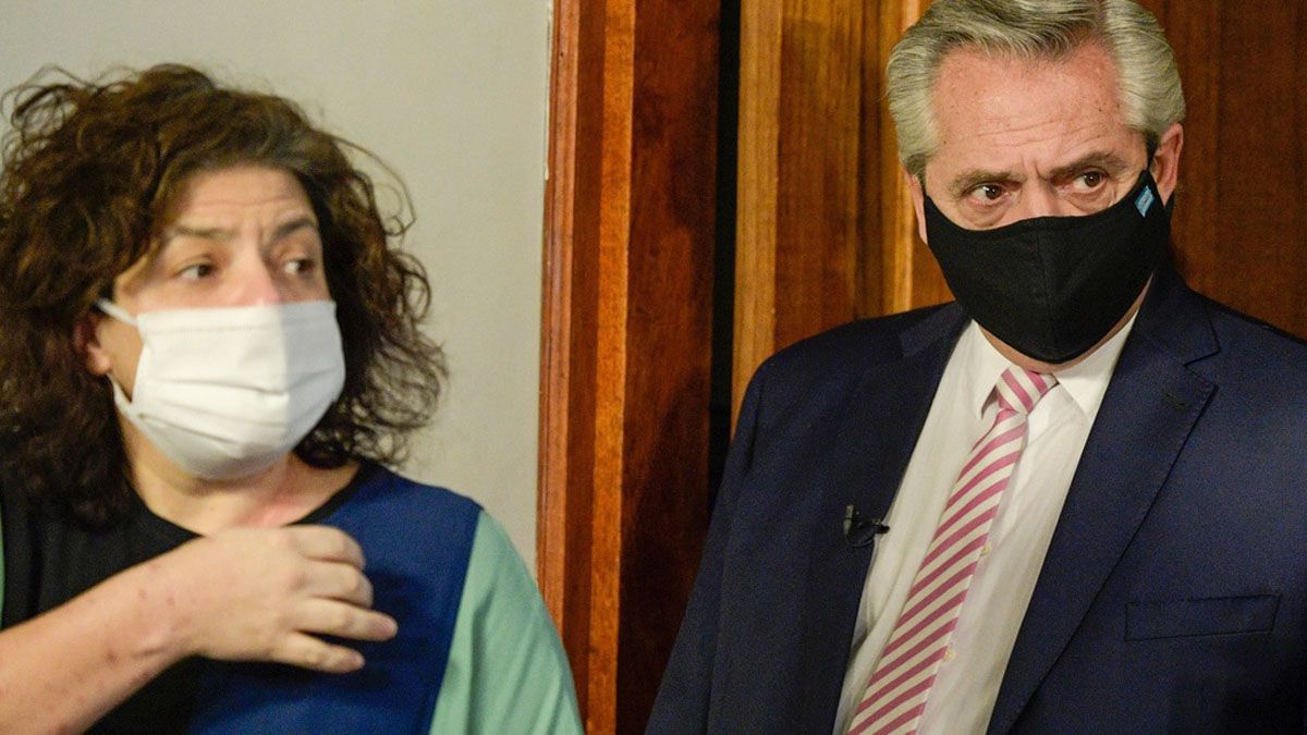 La nueva ministra de Salud y el Presidente de la Nación.