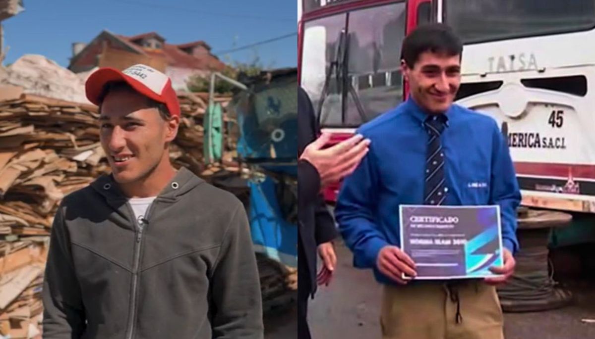 El muchacho tiene 23 años, y se convirtió en chofer de colectivo.&nbsp; Imagen: TN.