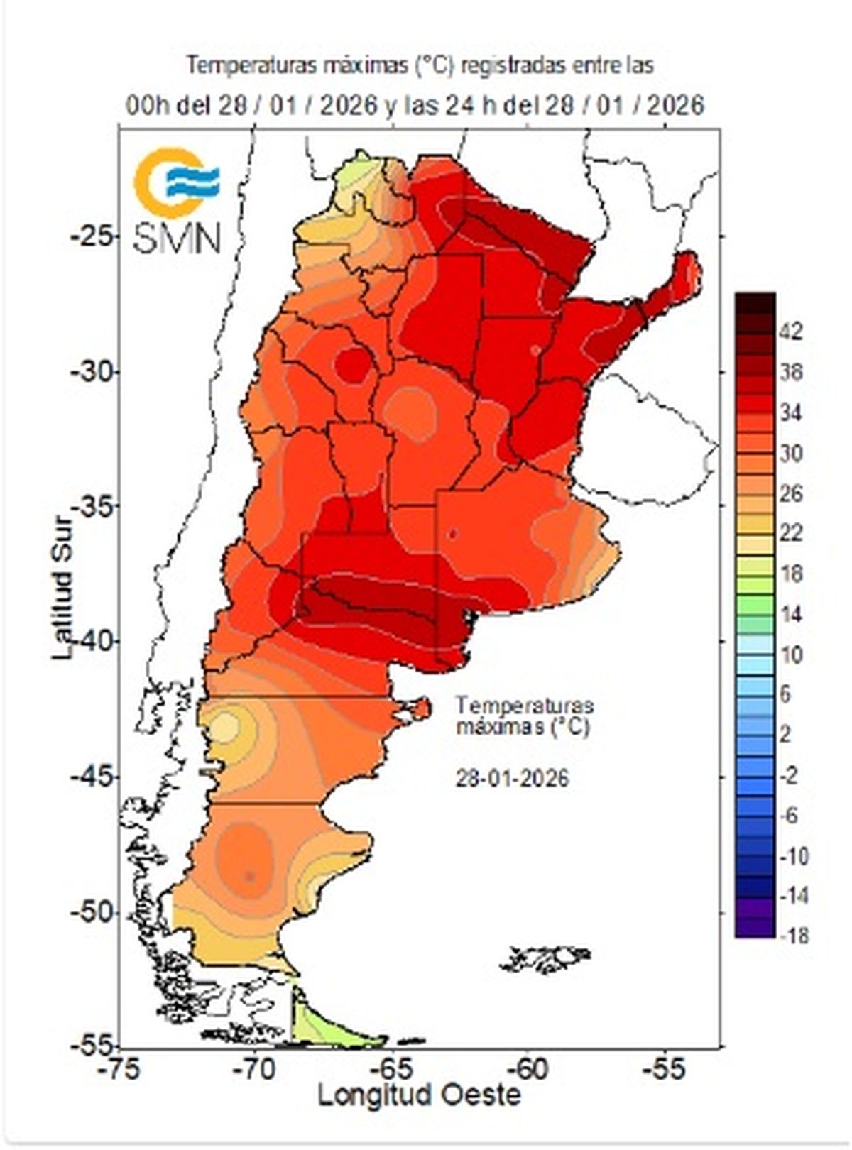El SMN alert&oacute; por la altas temperaturas en el pa&iacute;s.
