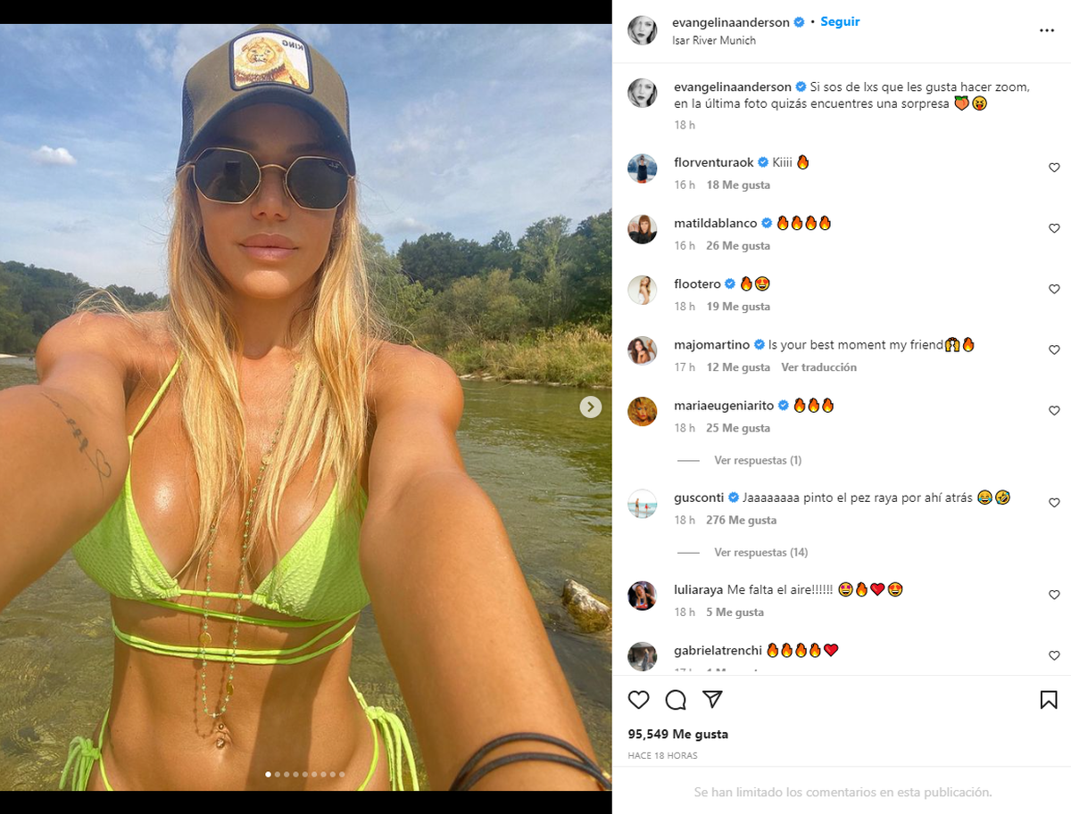 Evangelina Anderson, pareja de Martín Demichelis, compartió un álbum de fotos en su Instagram.