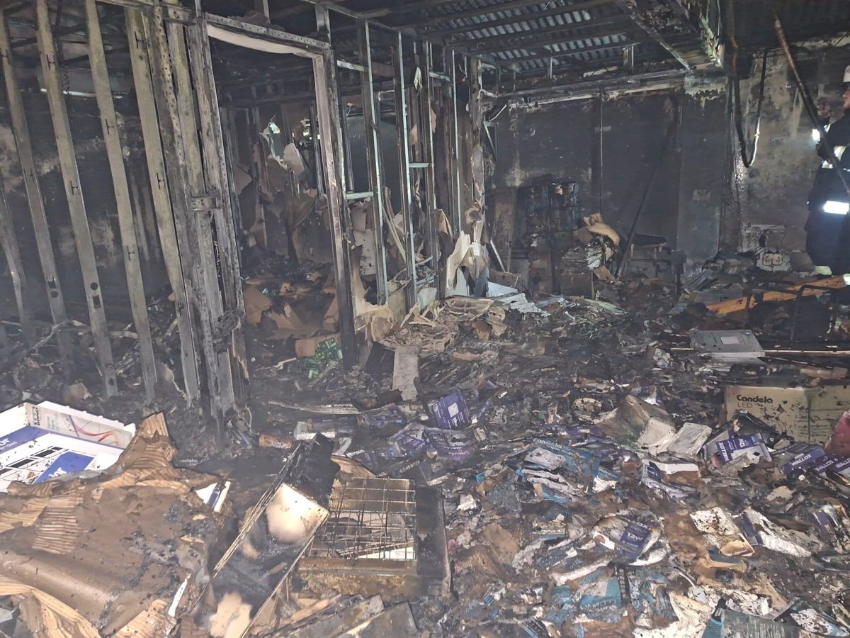 Imagen elocuente de los daños que causó el incendio. Imagen elocuente de los daños que causó el incendio.