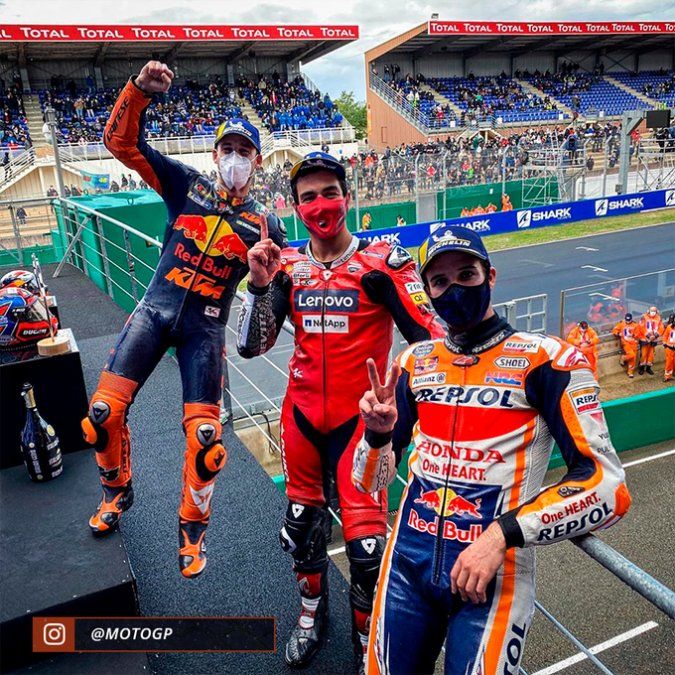 MotoGP: Danilo Petrucci ganó bajo la lluvia en Le Mans