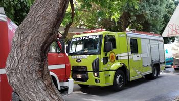 Una mujer y tres niños fueron socorridos por Bomberos al incendiarse el Consulado de Uruguay 