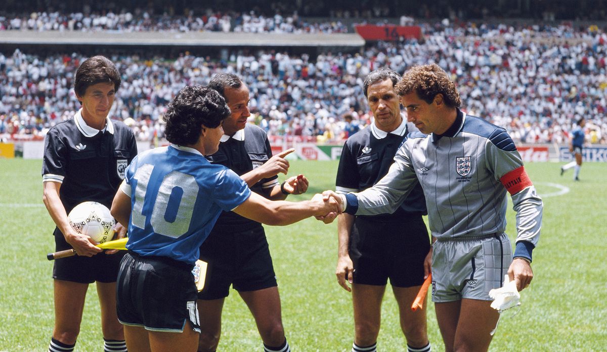 Peter Shilton y Diego Maradona fueron capitanes en el Mundial 86