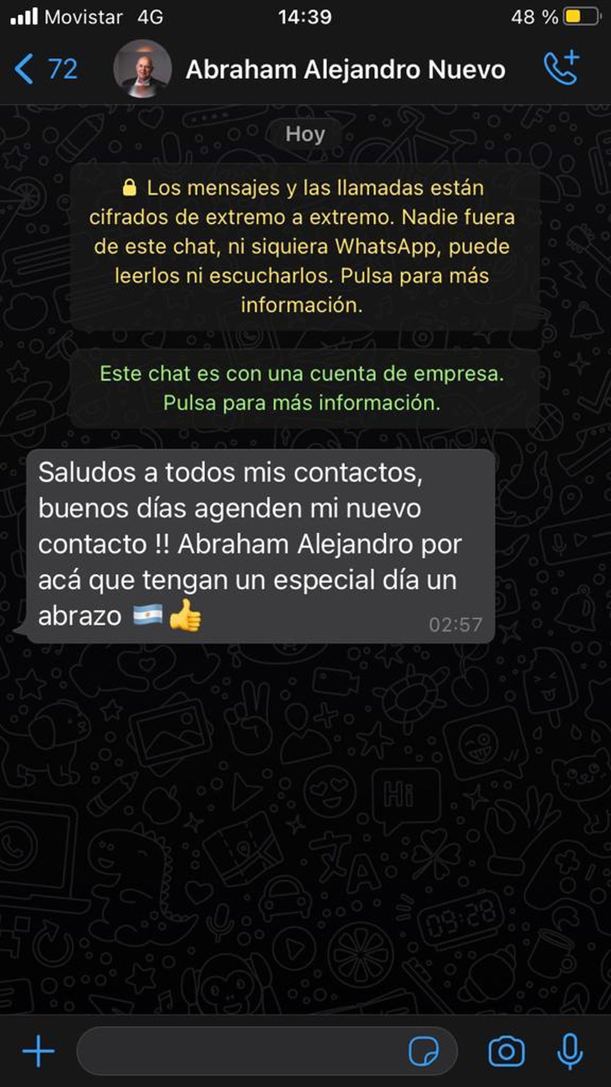 Este el mensaje que los estafadores enviaban a los contactos del senador, para pedirles dinero