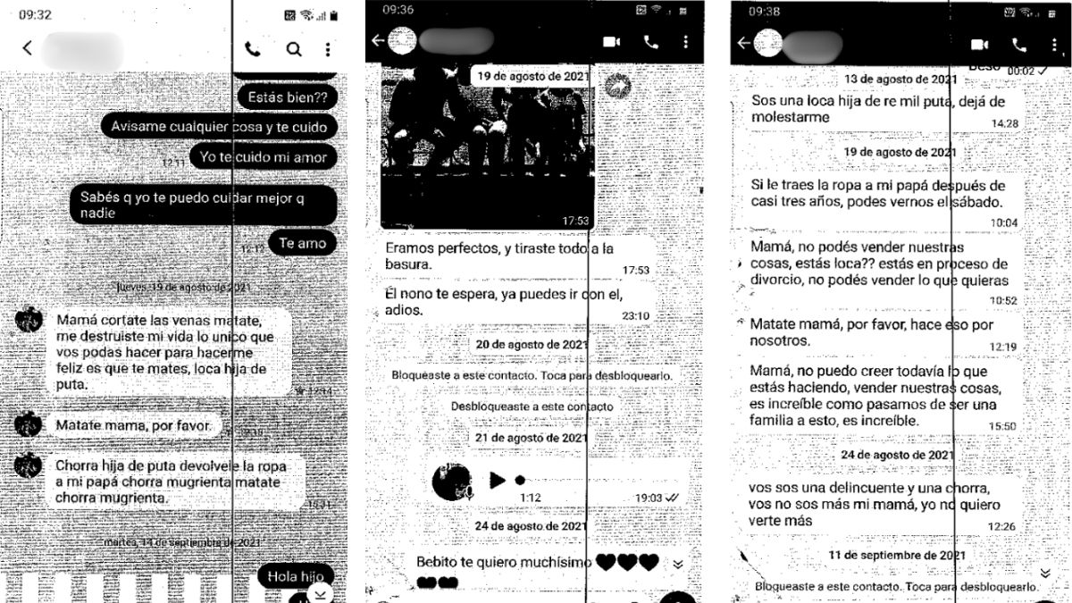 Los mensajes con que se instigó al suicidio de la víctima. Los mensajes con que se instigó al suicidio de la víctima.