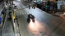 Captura de video: el Audi en el que murieron las hermanas Ojeda iba a 150 km/h.