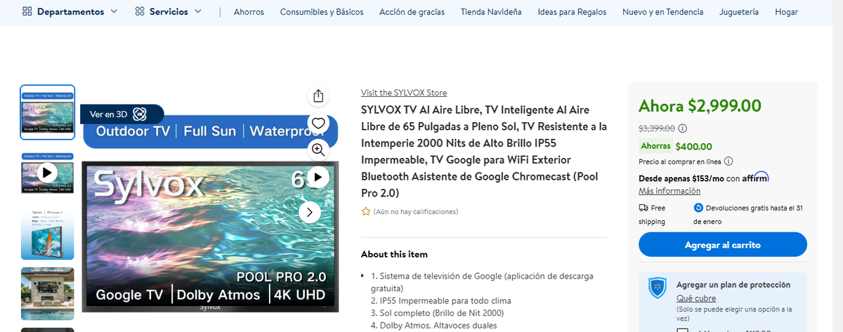 Walmart enloquece antes del Black Friday y lanza increíble descuento en uno de sus mejores televisores Walmart enloquece antes del Black Friday y lanza increíble descuento en uno de sus mejores televisores