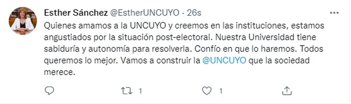 El tuit de Sánchez, que se conoció pasadas las 17.40 de este martes.