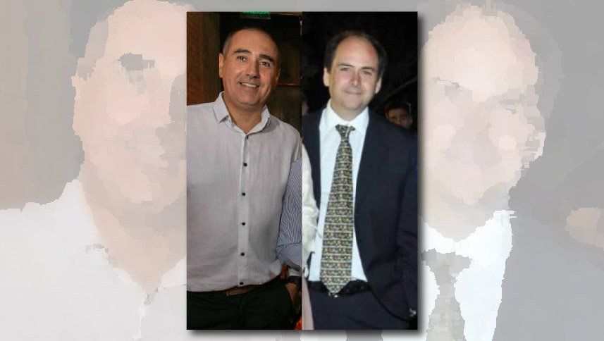 Santiago Laugero (izquierda) junto a Dalmiro Barbeito, de Corporación del Sur, dos de las firmas que integran la UTE mendocina de la ruta 7 junto a Green Santiago Laugero (izquierda) junto a Dalmiro Barbeito, de Corporación del Sur, dos de las firmas que integran la UTE mendocina de la ruta 7 junto a Green