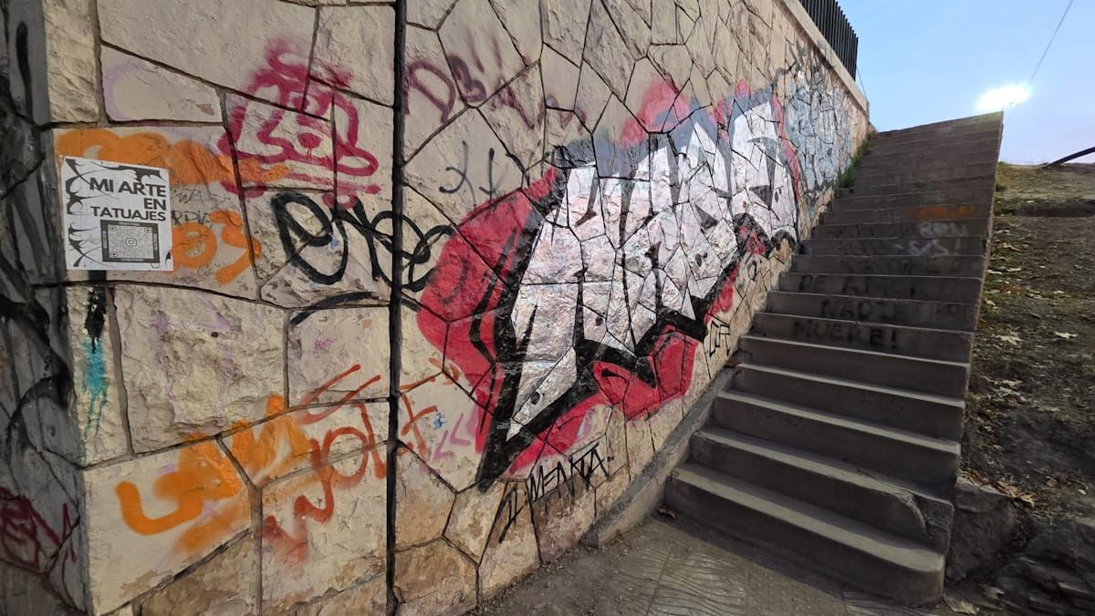 Pegatinas y grafitis asoman en miles de paredes de la Ciudad de Mendoza.