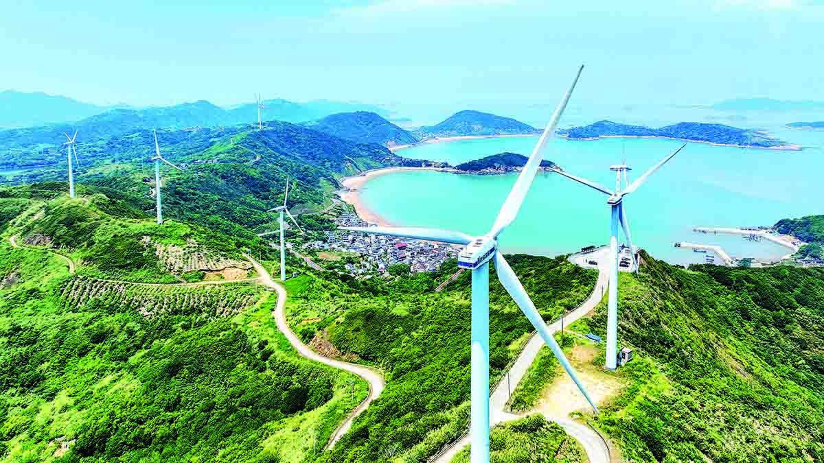 Un parque eólico genera energía para redes en Zhoushan