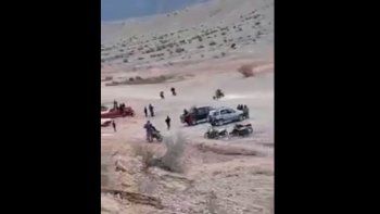 Insólito choque de frente entre un cuatriciclo y una moto en San Juan