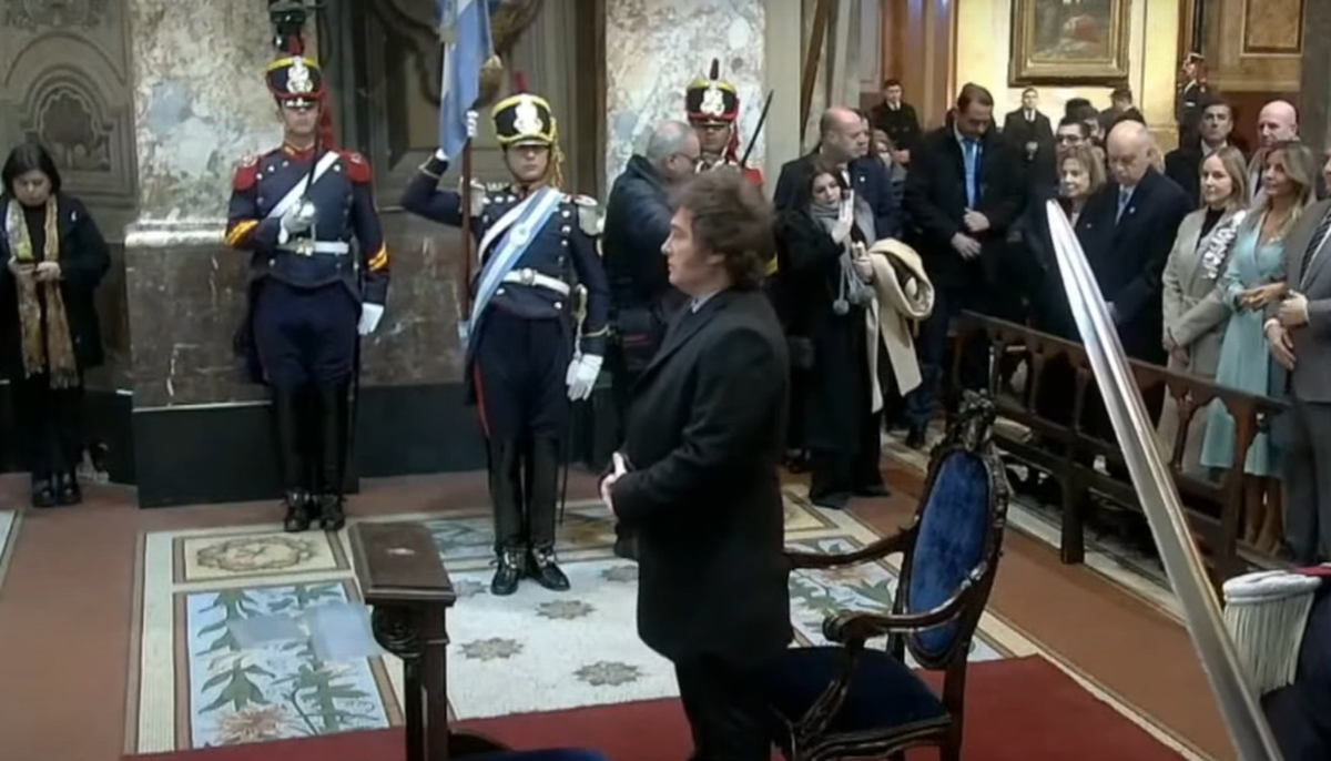 Javier Milei participó de la ceremonia religiosa.