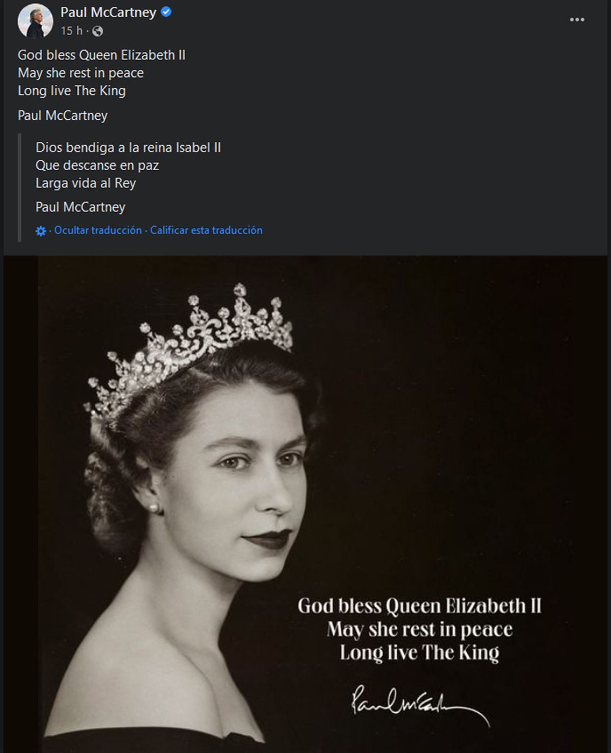 El músico de The Beatles fue nombrado Sir por la reina Isabel II.