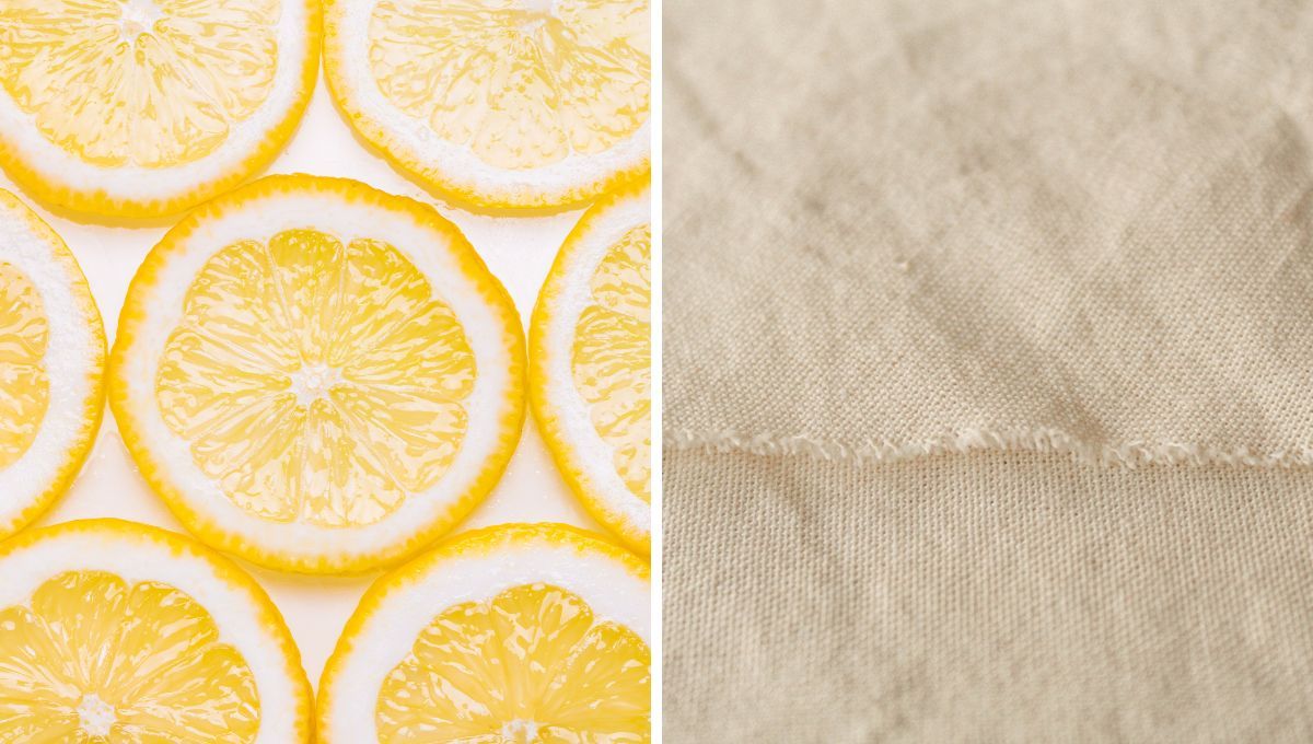 Con un limón y un poco de lienzo, crea una hermosa lona playera