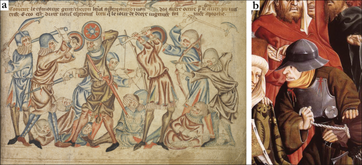 Los cascos hallados no pertenecían a los antiguos romanos, como se creyó en un primer momento. Imagen:&nbsp;British Library Images