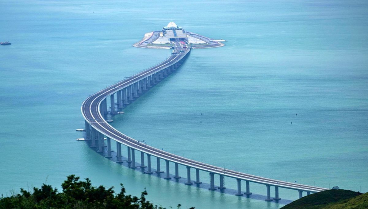 El puente que a la vez es el túnel más largo del mundo: una construcción de China que une islas artificiales
