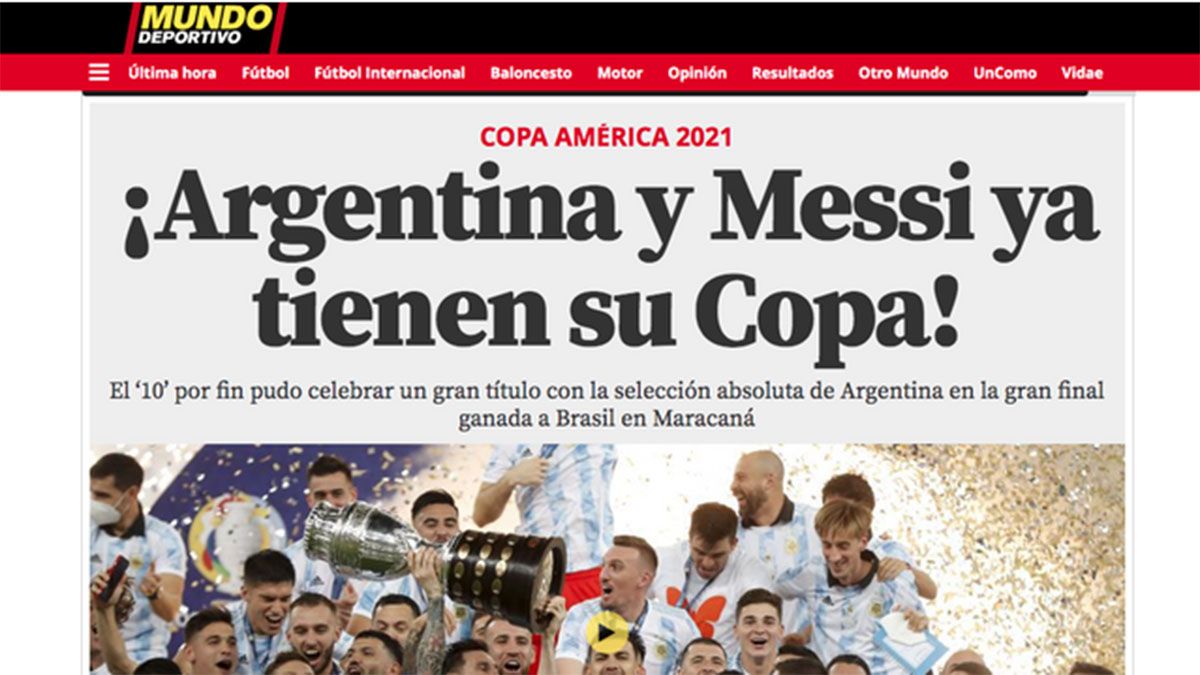 Los diarios del mundo reflejaron el título de Argentina