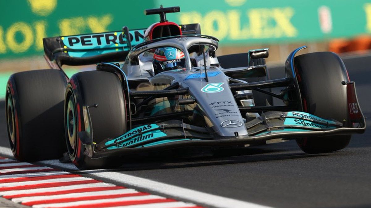 El Mercedes de George Russell voló y largará el GP de Hungría de F1 en la primera ubicación.