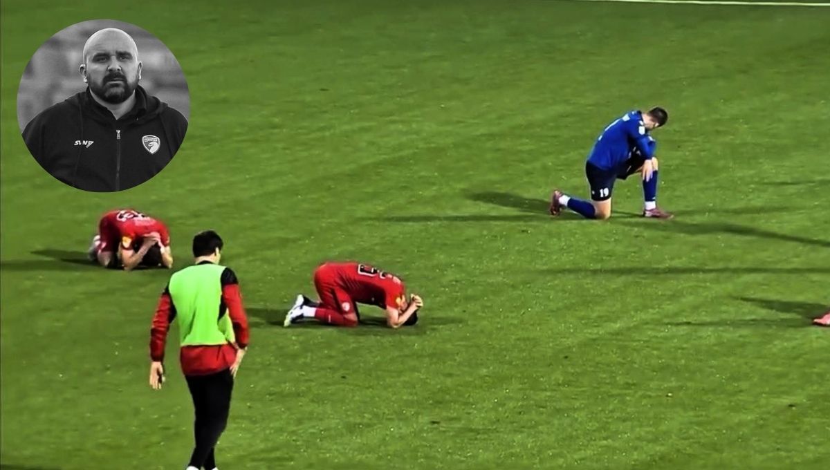 Escalofriante momento en Europa: el entrenador que murió de un infarto en pleno partido