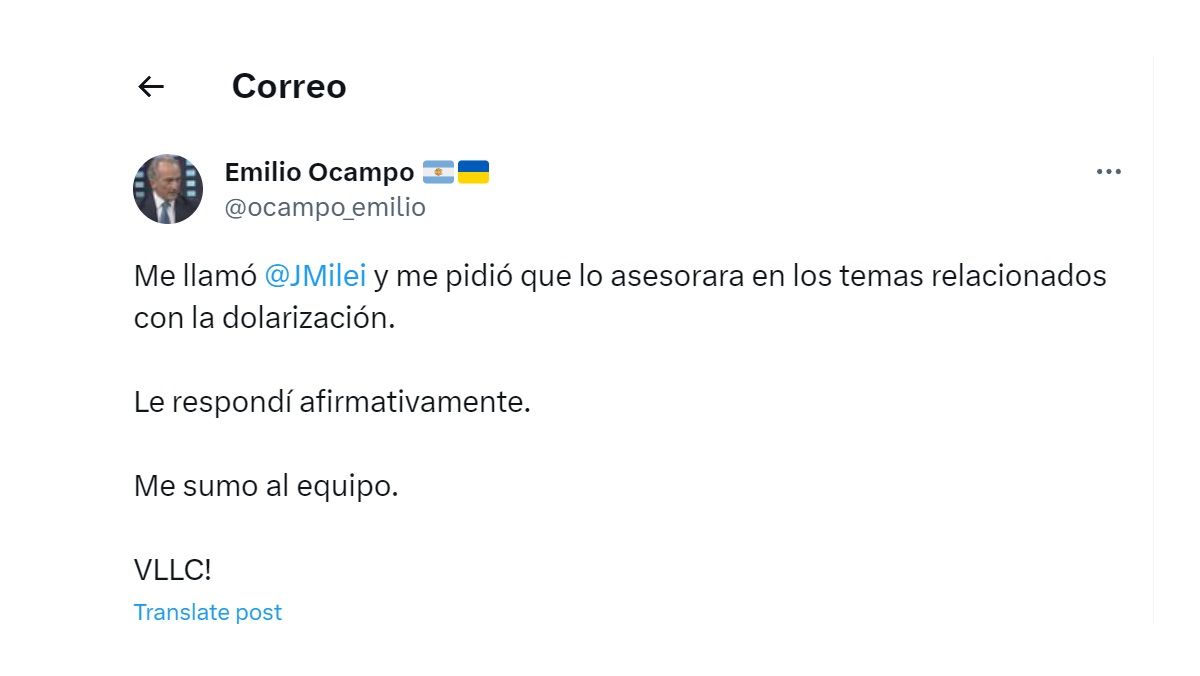 Emilio Ocampo, el posible Emilio Ocampo, el posible