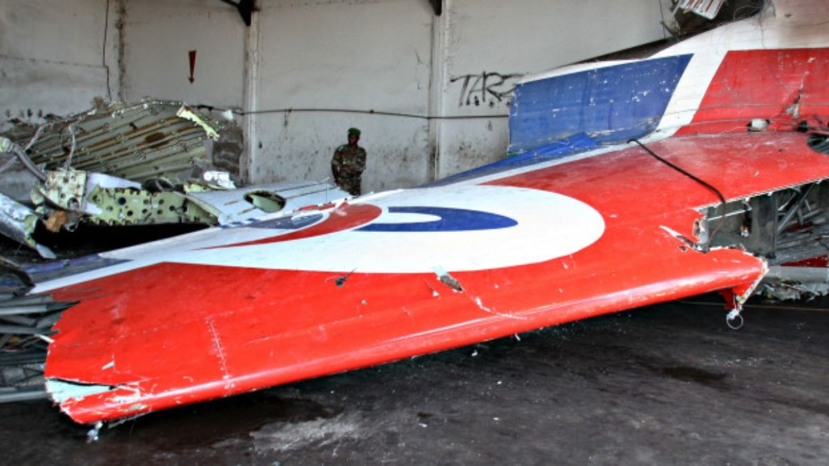 Uno de los restos donde se sostuvo la niña tras el accidente.