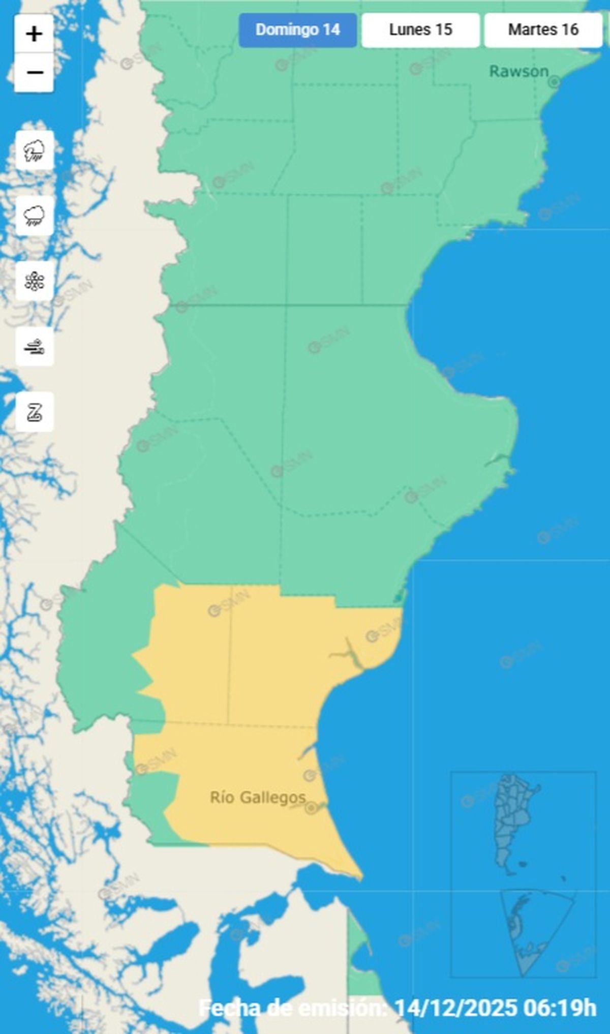 Esta es la provincia en alerta.